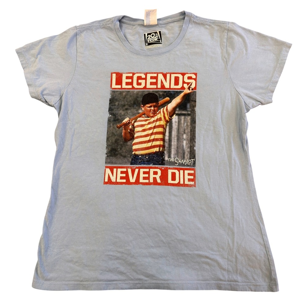 Port & Company The Sandlot Legends Never Die Graphic Tee Light Blue Large